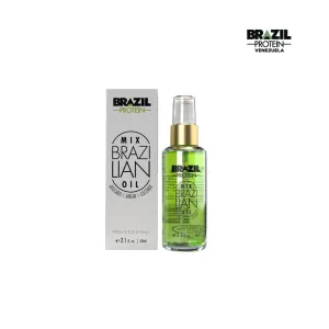 Mix Brazilian Oil Brazil Protein - Aceite de aguacate argán y coco para reparar puntas.